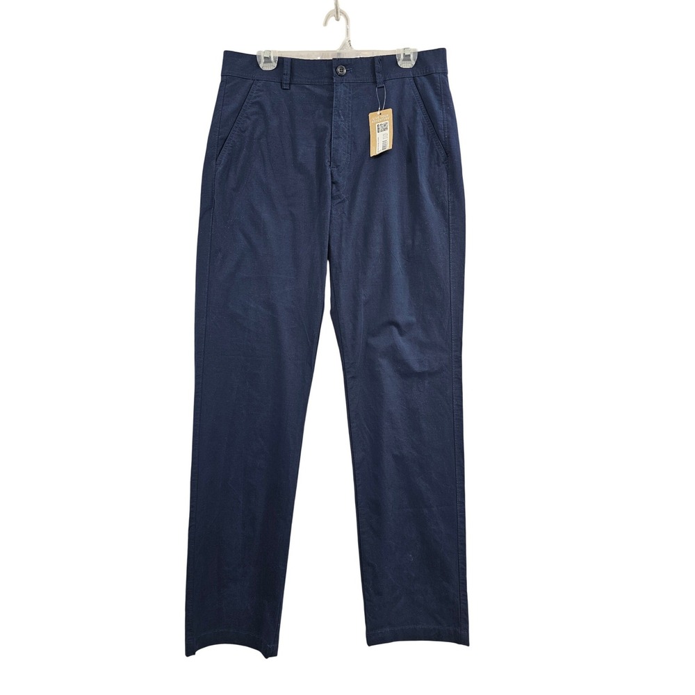 Eddie Bauer Getaway Flex Twill 2.0 Chino Pant Mens 32x34 Navy Blue Classic Fit